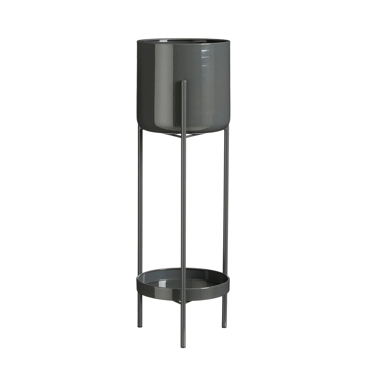 Colyn Flowerpot sur standard - H60 x Ø19 cm - Fer - noir