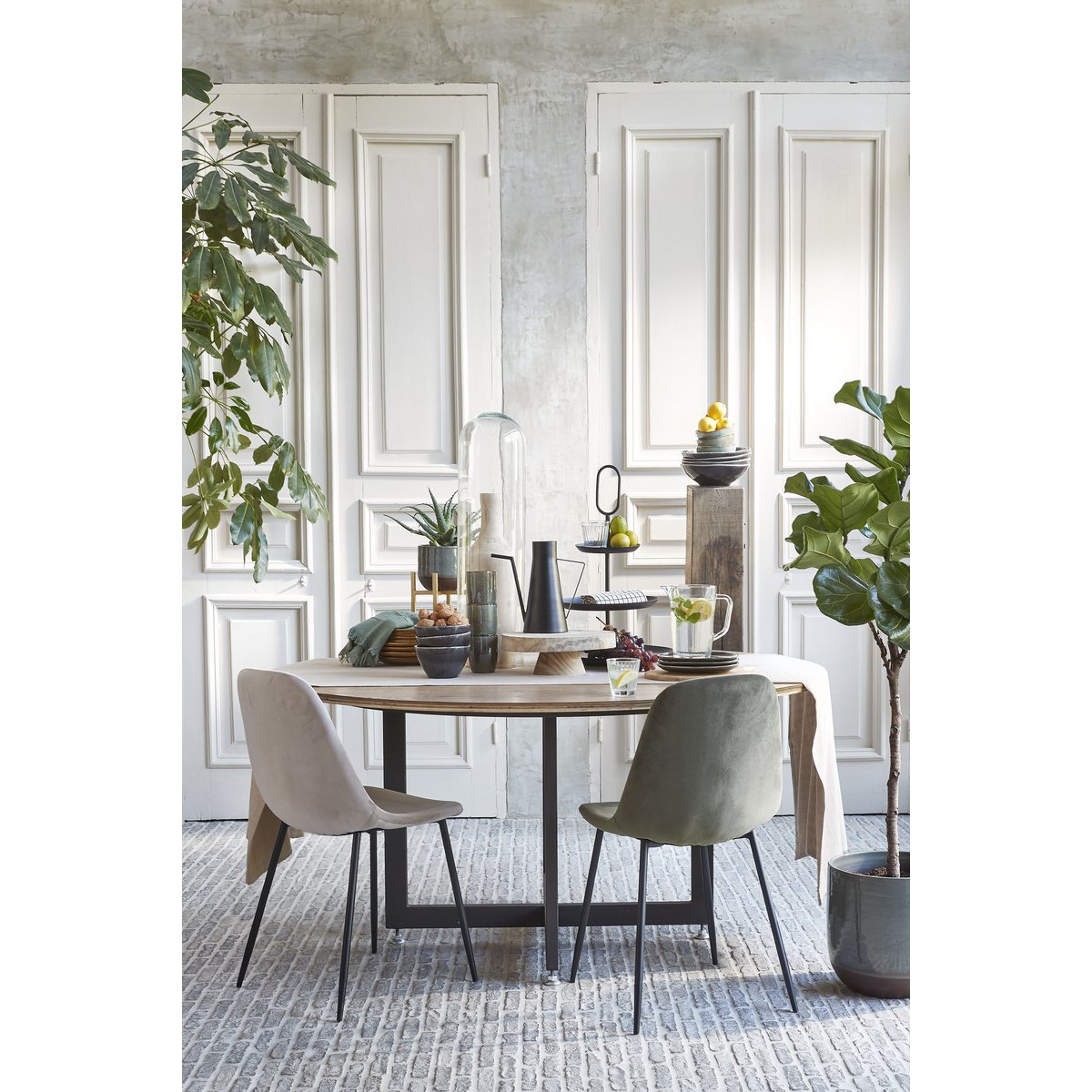 Support pour Plantes Pia / H11 x Ø30 cm - Bois - Marron clair