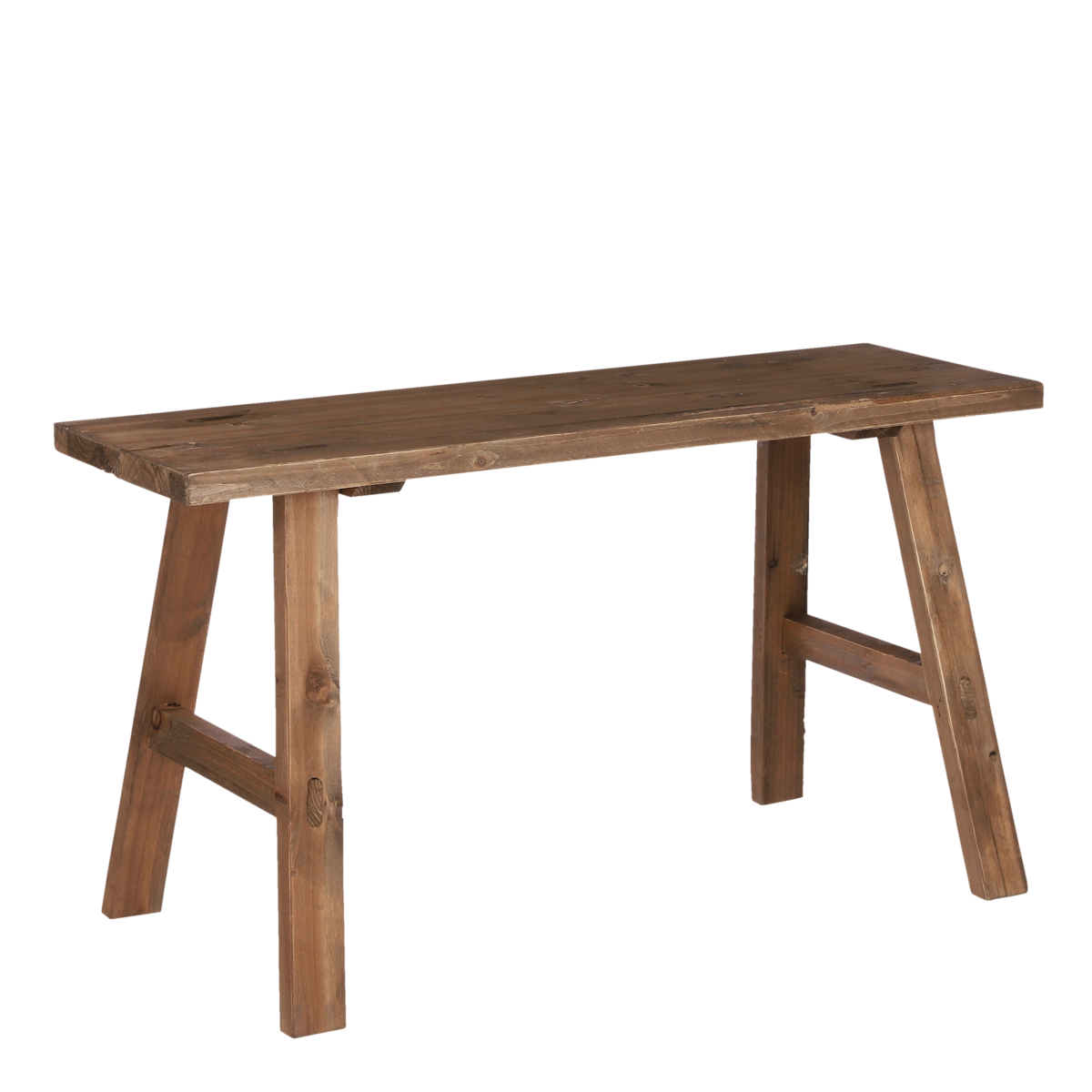 Banc en Bois Bold - L80 x L37 x H44 cm - Bois Recyclé - Marron