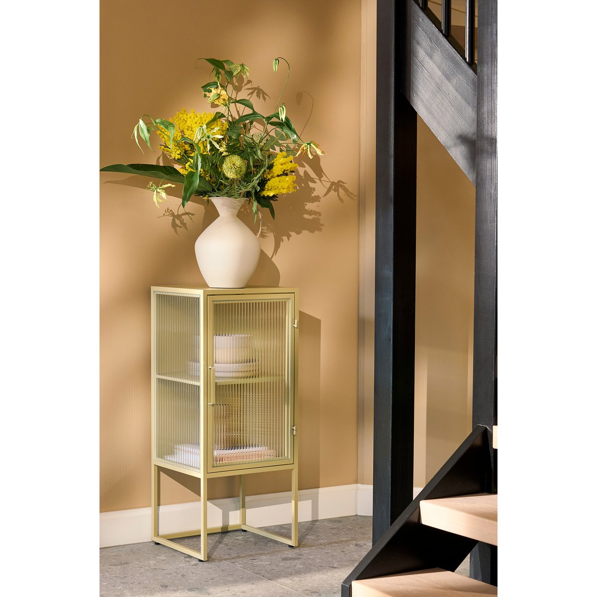 Buffet de rangement Clifton double - Métal - beige