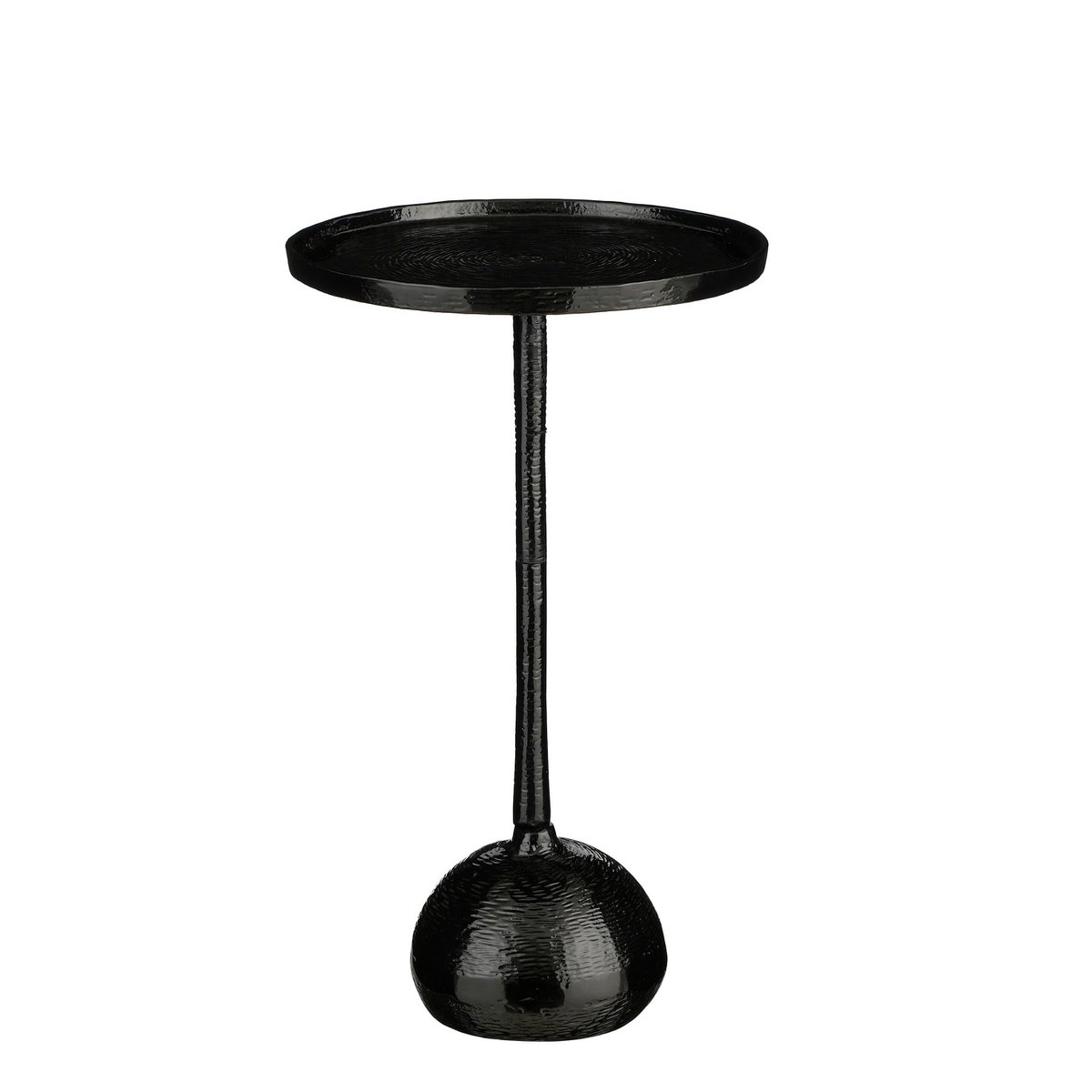 Table d'Appoint Colin - H58 x Ø34 cm - Aluminium Recyclé - 100% FSC - Noir