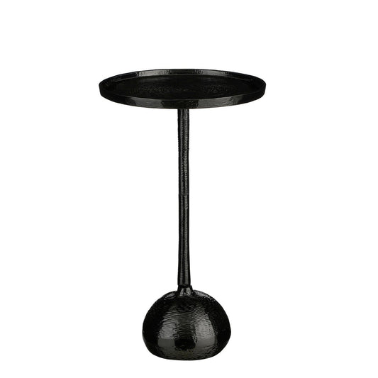 Table d'Appoint Colin - H58 x Ø34 cm - Aluminium Recyclé - 100% FSC - Noir