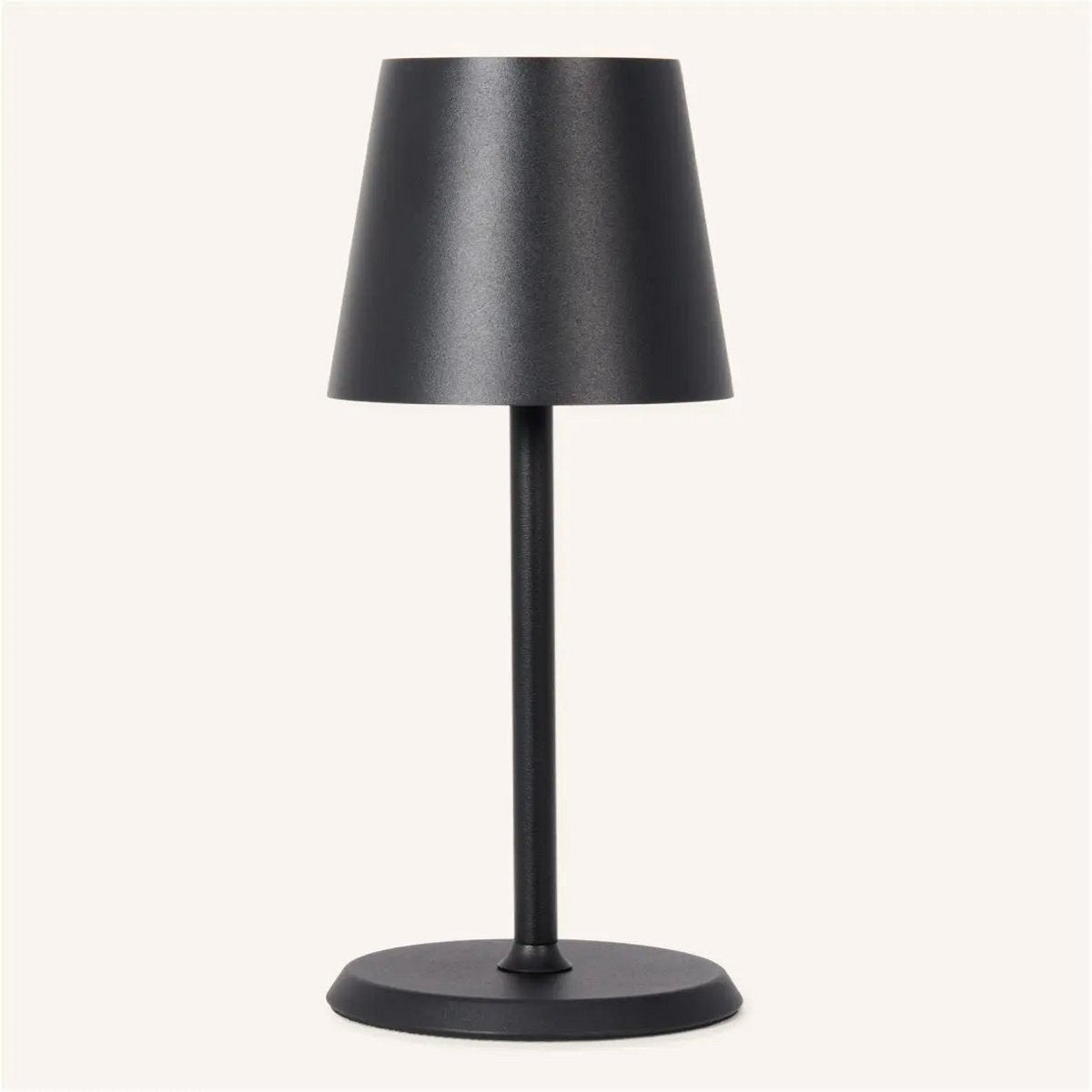 Lampe de table rechargeable en fer James Black – Sans fil, à intensité variable et élégante
