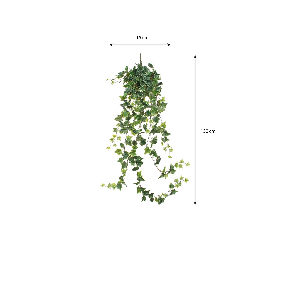 Plante Artificielle Suspendue Hedera - H129 cm - Panachée Verte