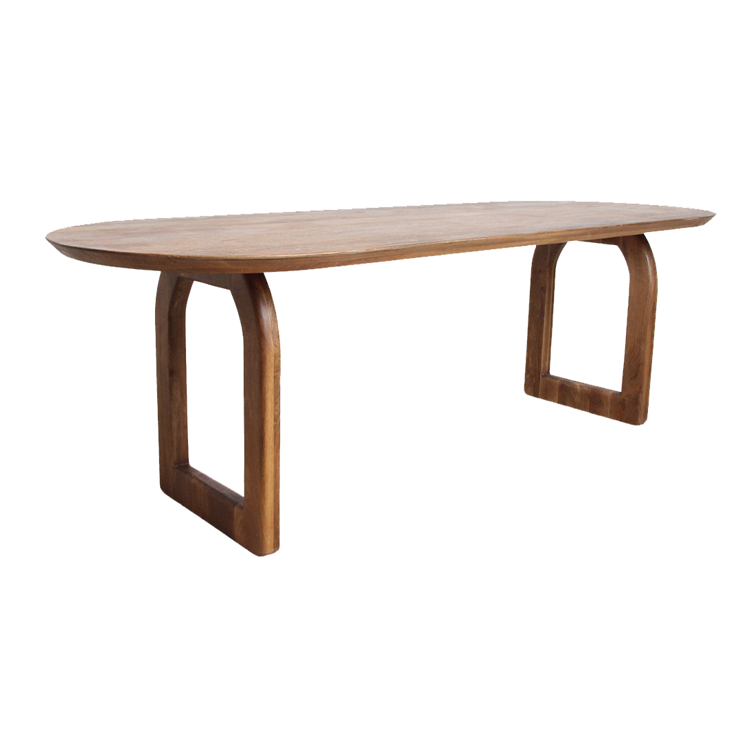 Table à manger bullnose brun ouvert son