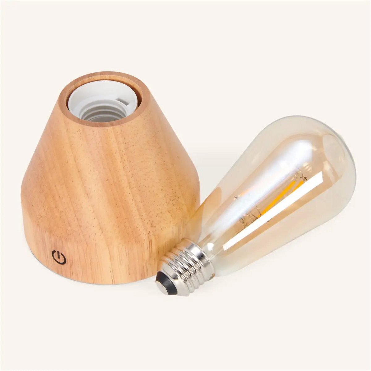 Lampe de table LED rechargeable marron clair Zavi – Sans fil, à intensité variable, batterie de 80 heures