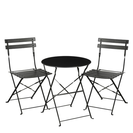 Laurence Bistro Set - Metal - Black