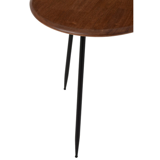 Table basse Neo - caoutchouc - naturel/noir - lot de 2