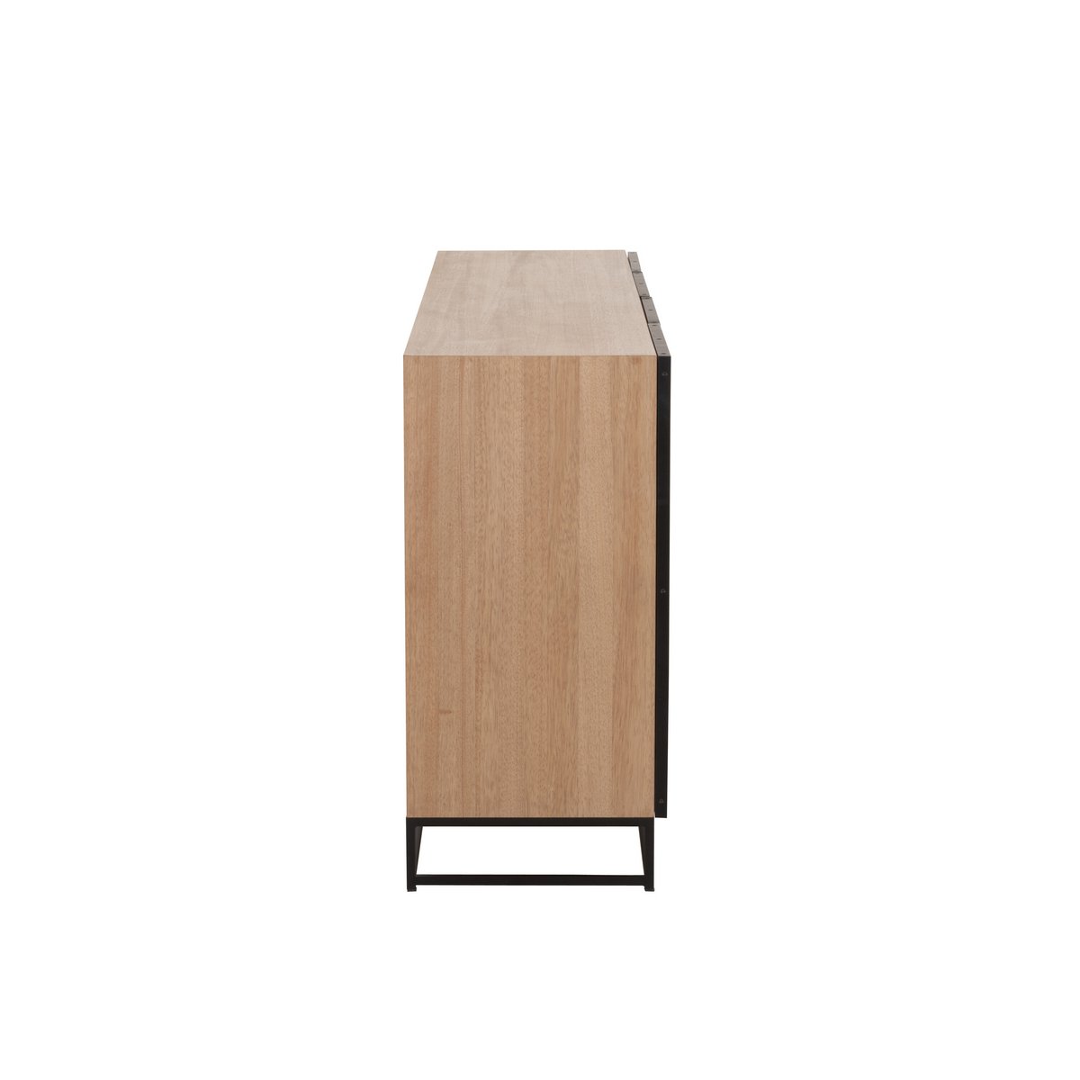 Buffet J-Line 4 portes Zigzag - bois/métal - naturel/noir