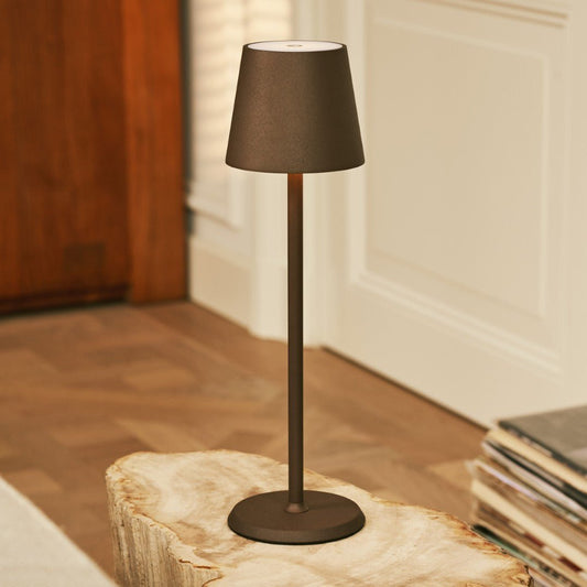 Jasper Mocha Brown - Cordless lamp with battery L metal, smart and 3 light stages