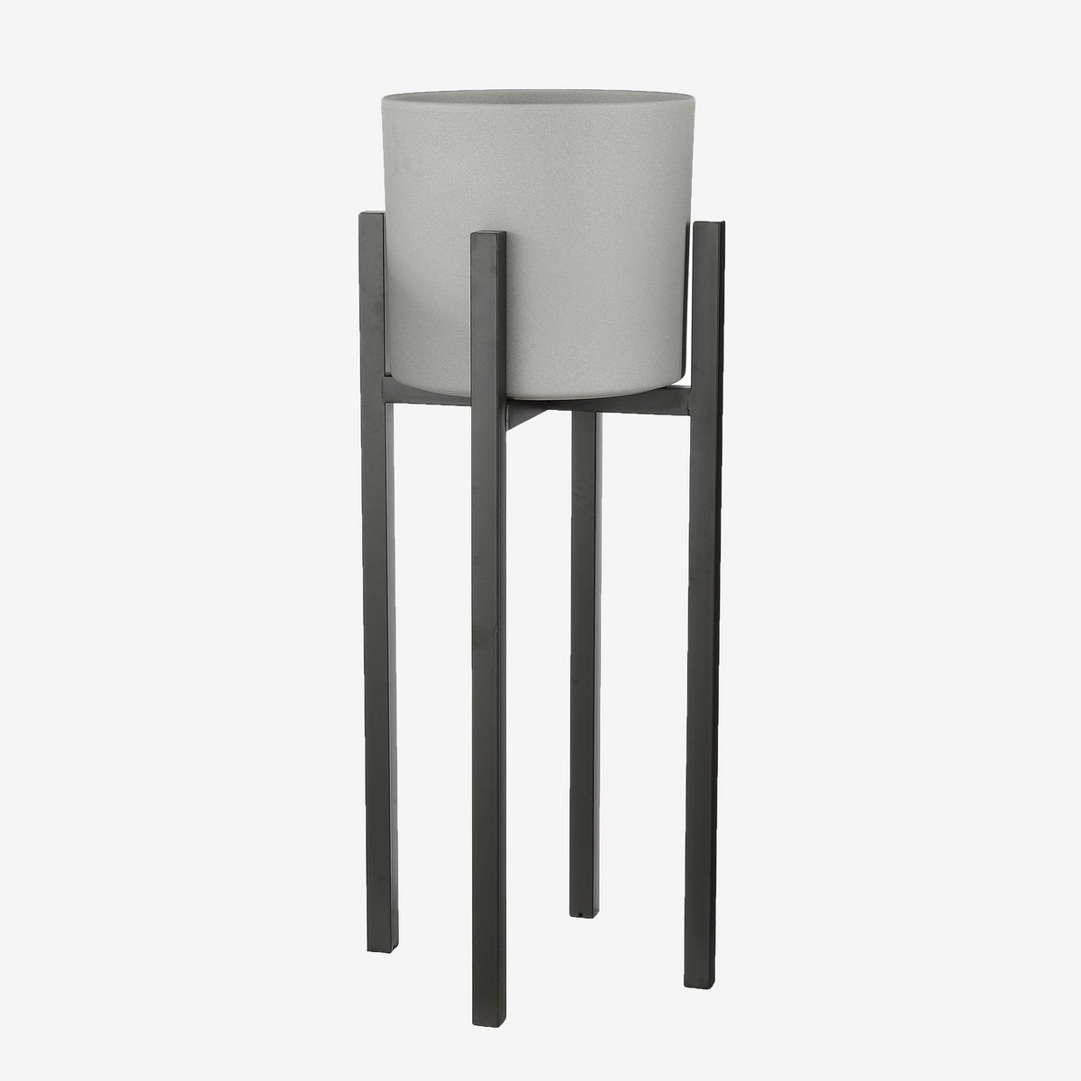 Support pour Plantes Ascot XL - L38 x L38 x H95 cm - Métal - Noir