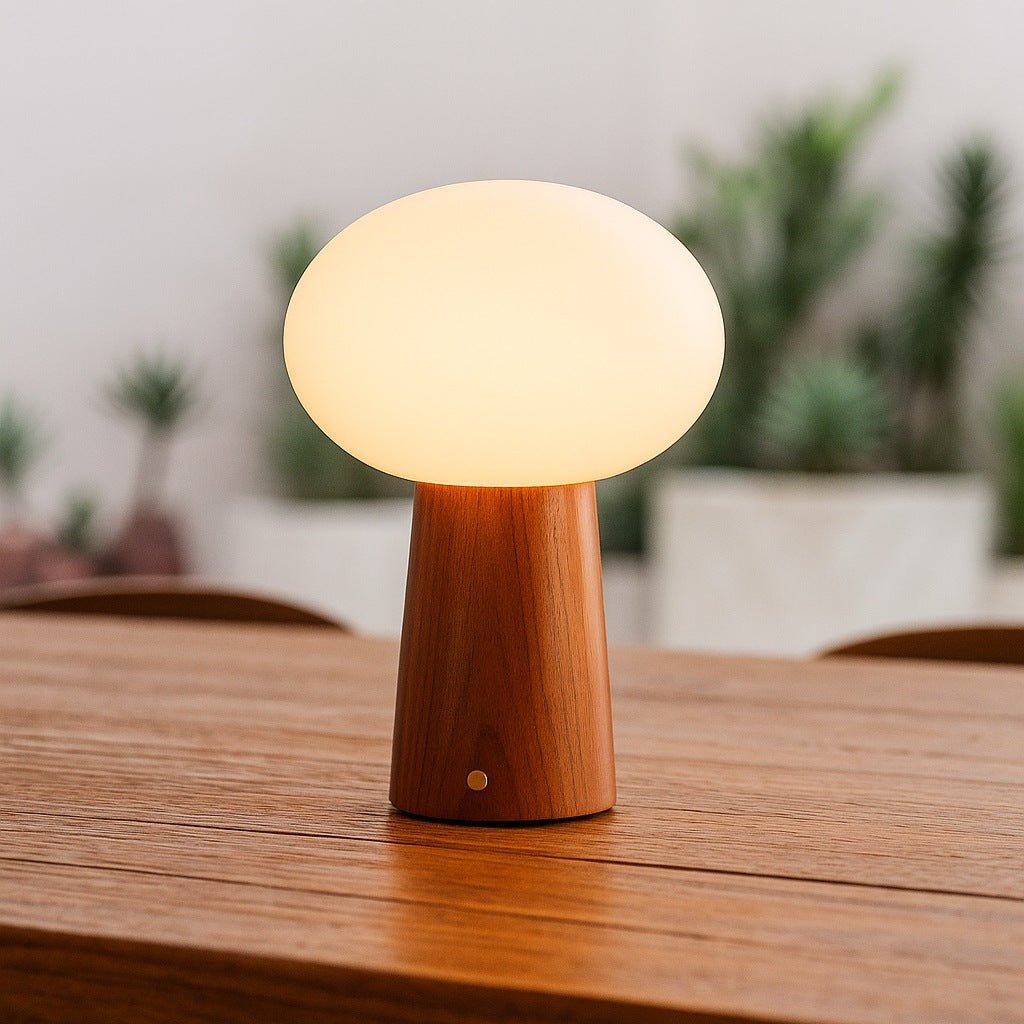Max châtaignier en bois sans fil et lampe rechargeable - conception écologique