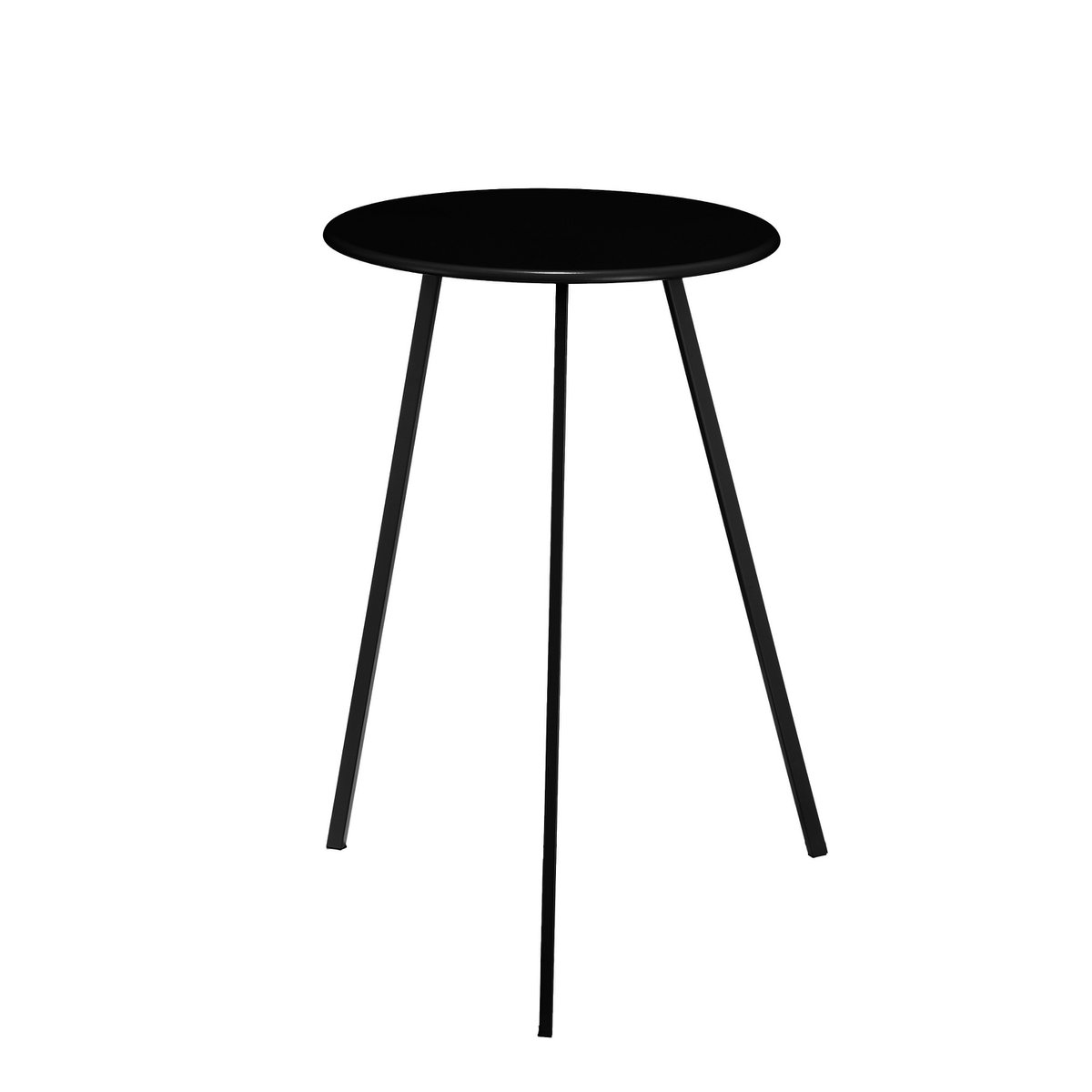 Table d'Appoint d'Extérieur Seattle - H58 x Ø38 cm - Métal - Noir