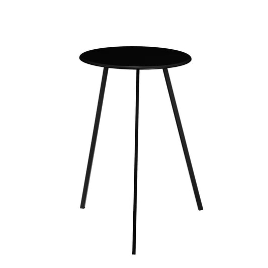 Table d'Appoint d'Extérieur Seattle - H58 x Ø38 cm - Métal - Noir