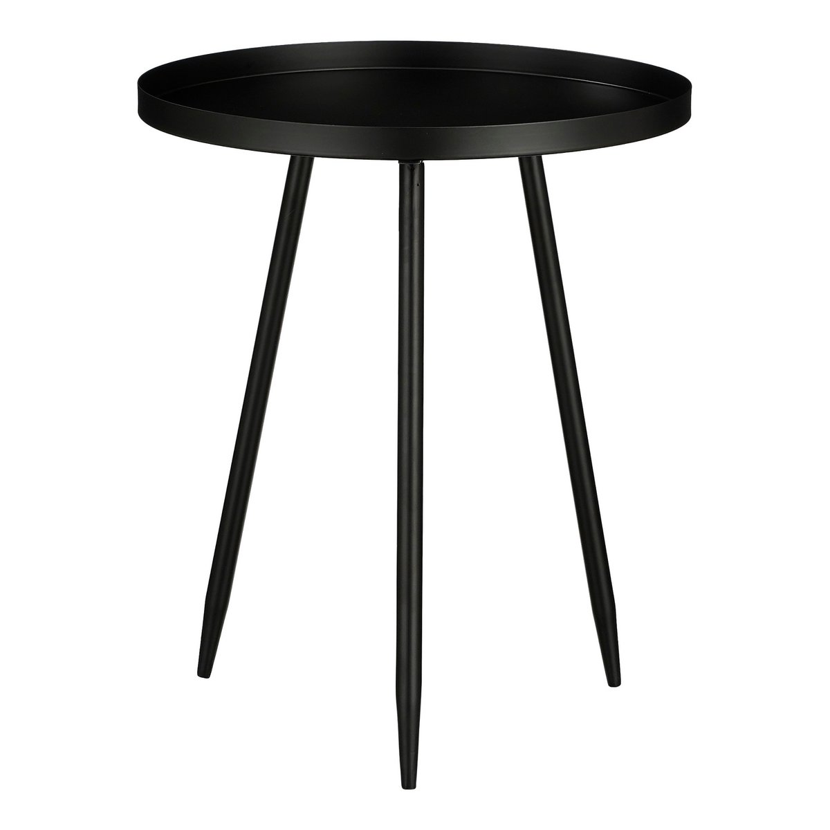 Table d'appoint Flores / H49 x Ø42 cm - Métal - Noir
