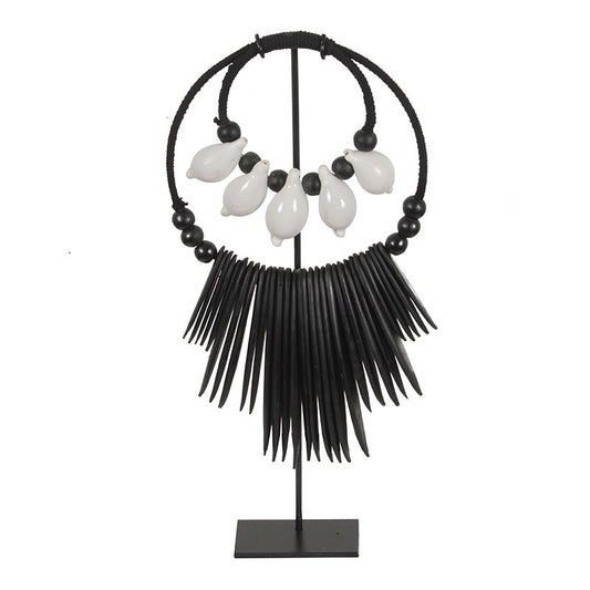 K35 Black and white octo necklace S