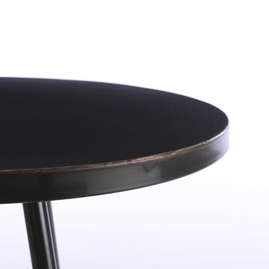 Table d'appoint Kent / H40 x Ø35 cm - Métal - Noir