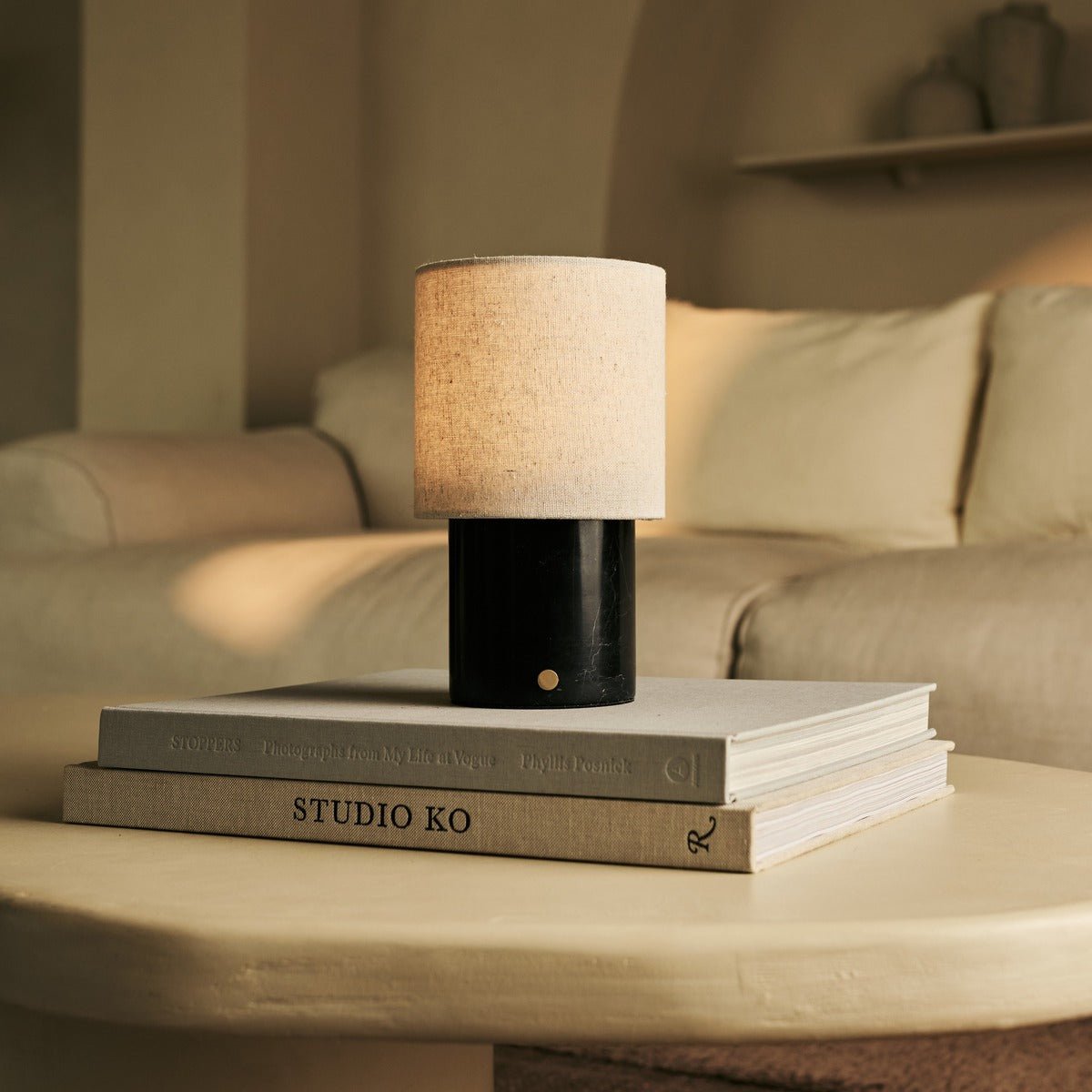 Onoda Black / Nero Marquina – Lampe de table en Marbre