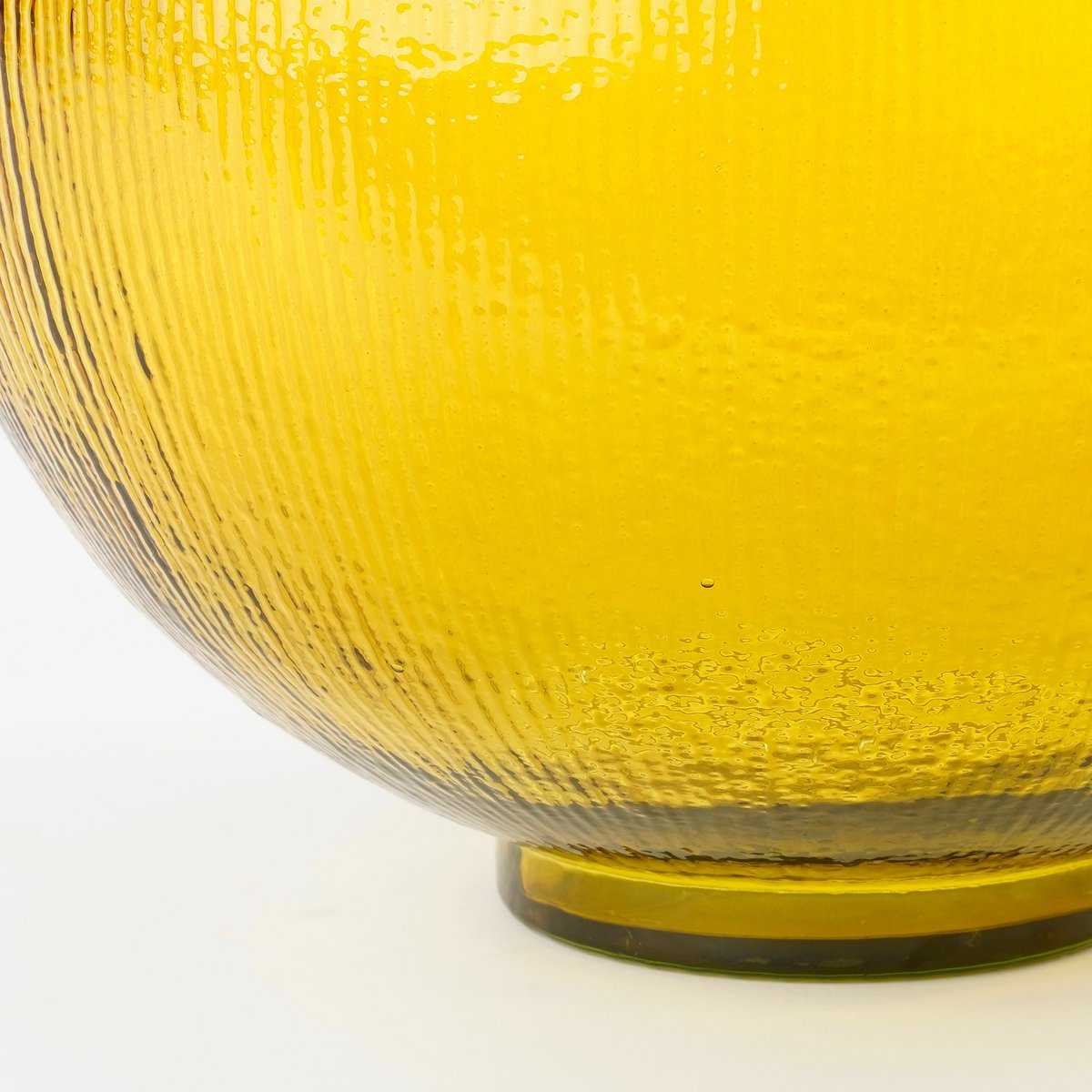 Vase Bouteille Firenza - H42 x Ø34 cm - Verre recyclé - Ocre