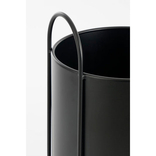 Petry Flowerpot on Standard - Ensemble de 3 - L27 x B25 x H51 cm - Métal - noir