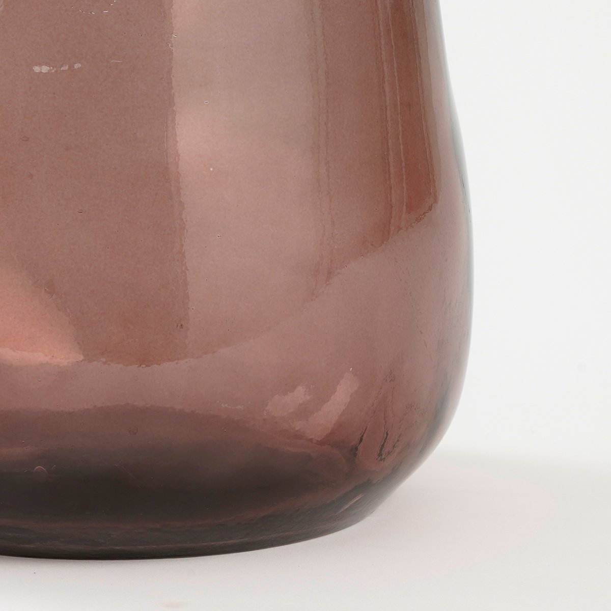 Vase Pinto - H51 x Ø22 cm - Verre recyclé - Marron foncé