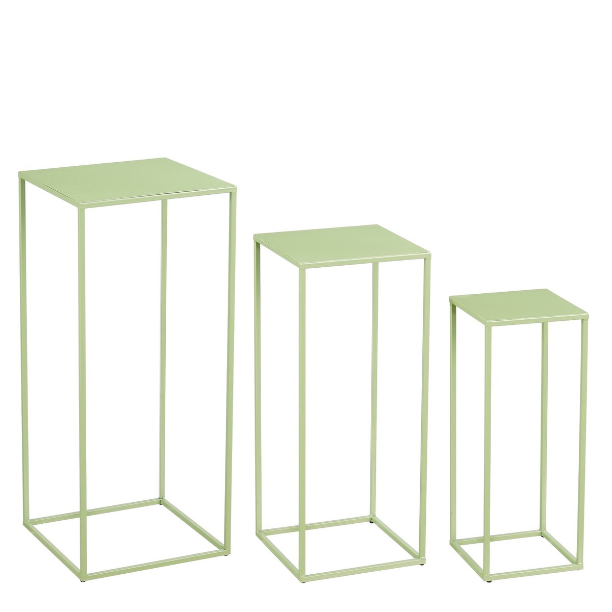 Tableau de quinty - Ensemble de 3 - L30 x B30 x H70 cm - Fer - vert clair