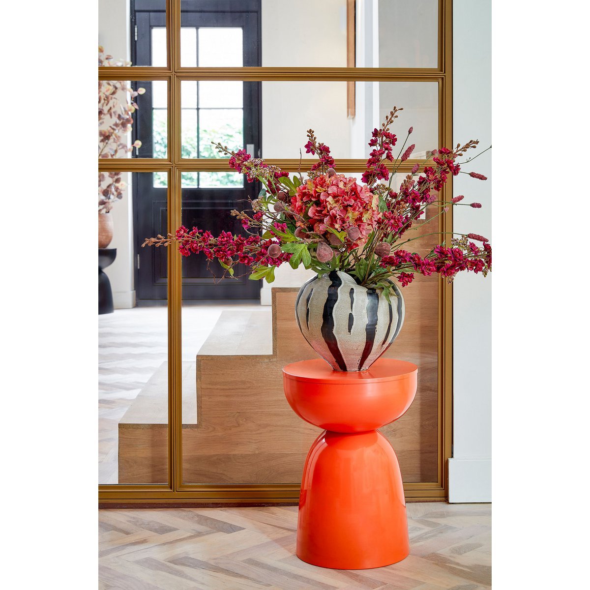 Table d'appoint Elliot - H45 x Ø32 cm - Iron - Orange