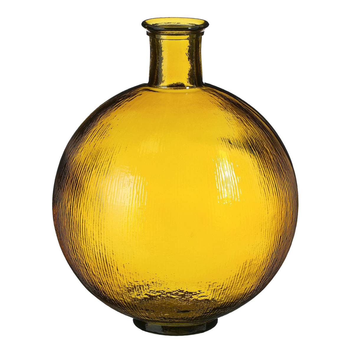 Vase Bouteille Firenza - H42 x Ø34 cm - Verre recyclé - Ocre