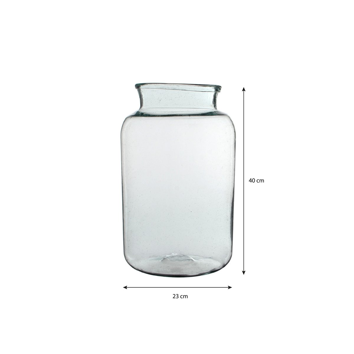 Vase Vienne - H40 x Ø23 cm - Verre recyclé - Transparent