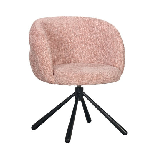 Chaise Rotative Pebble Rose Pastel