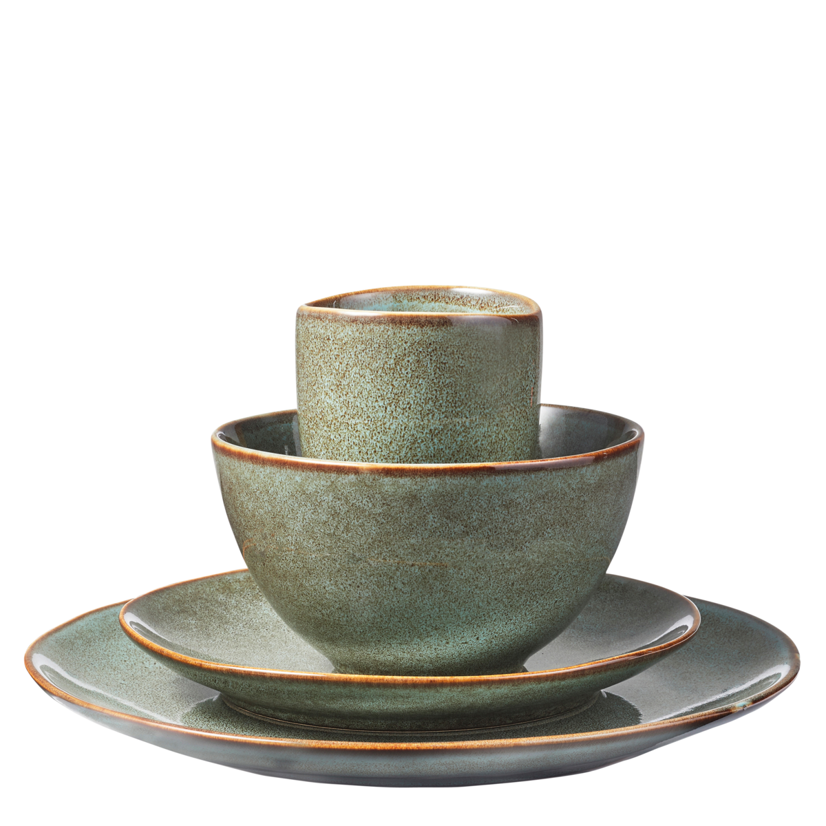 Tabo Service de Vaisselle 4 Personnes - Vert