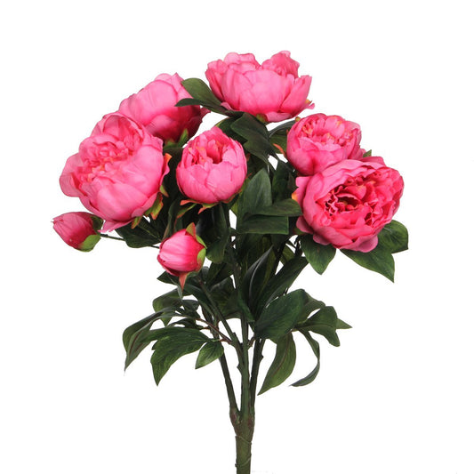 Bouquet de Fleurs Artificielles Pivoine - H55 x Ø40 cm - Rose Foncé