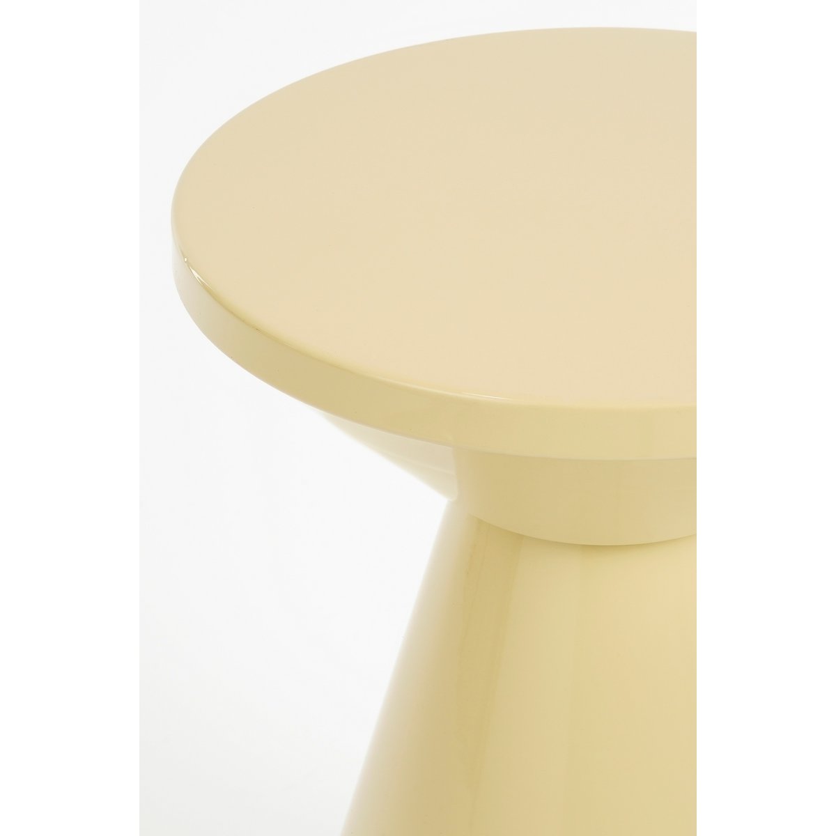 Table d'appoint Jim - H45 x Ø31 cm - Fer - beige