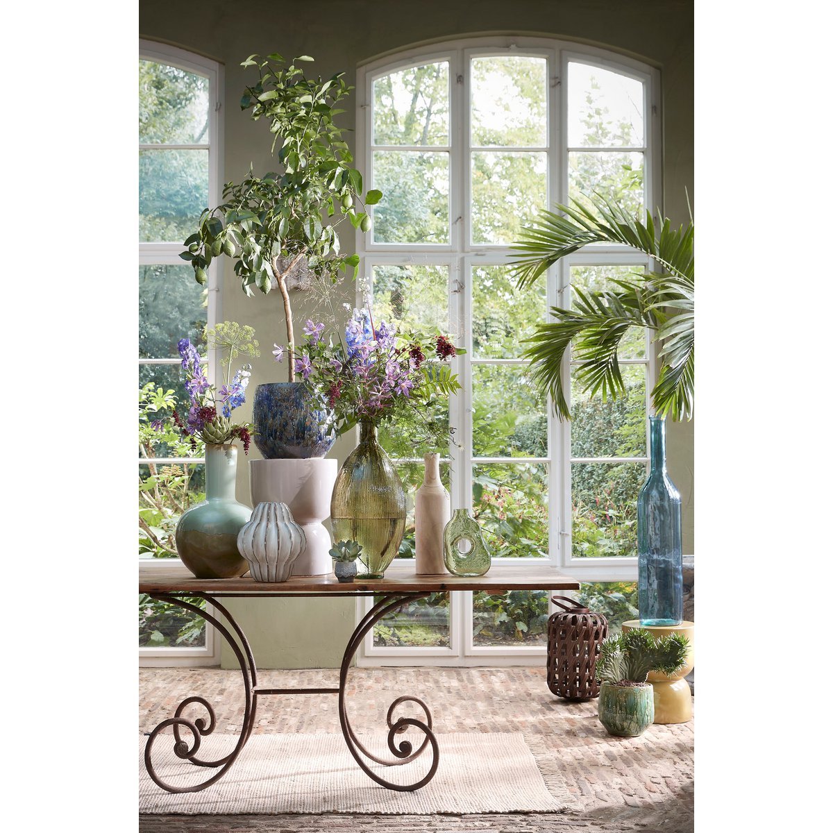 Vase Jay - L19 x L11 x H25 cm - Verre - Vert clair