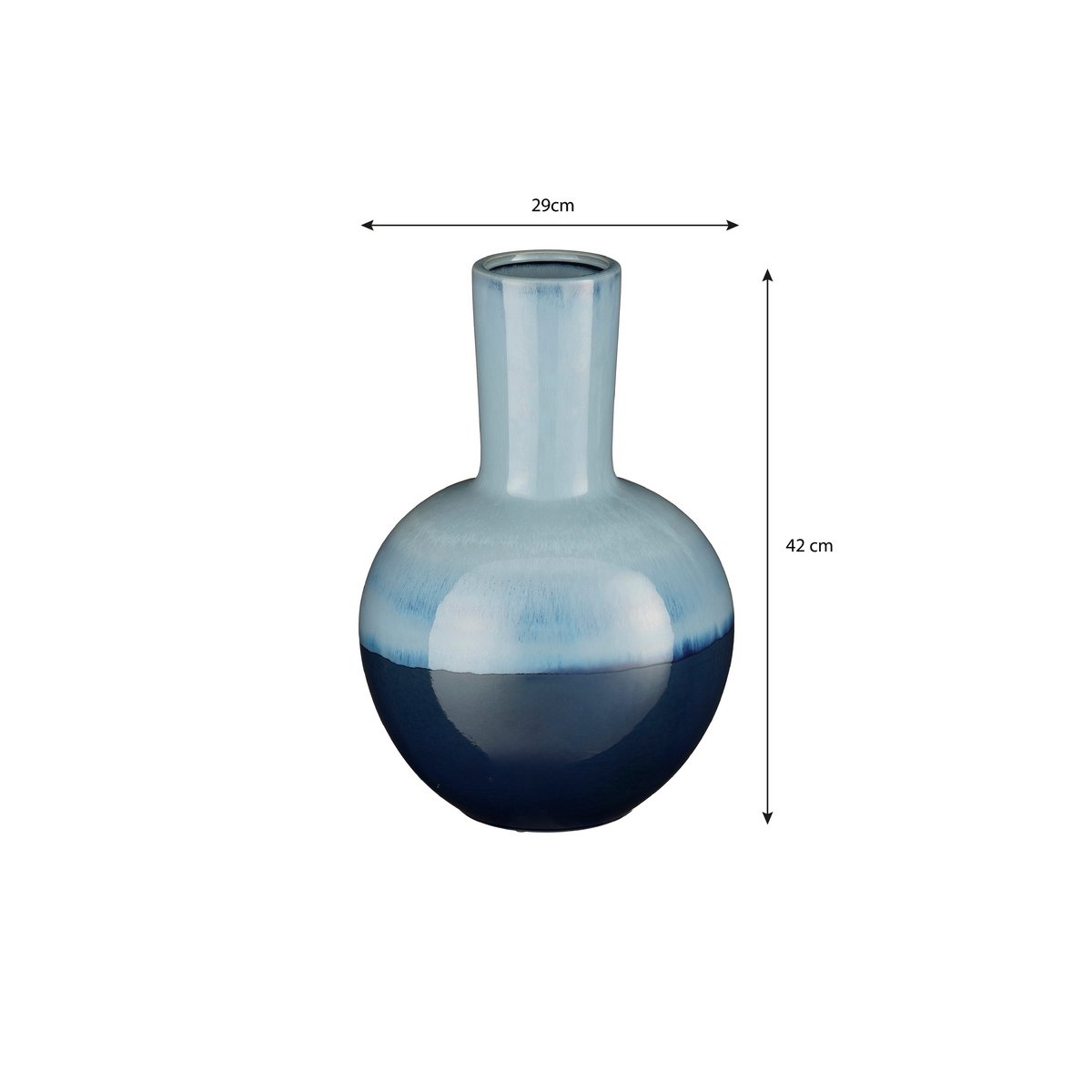 Vase Holm - H42 X Ø29 cm - Céramique - Bleu