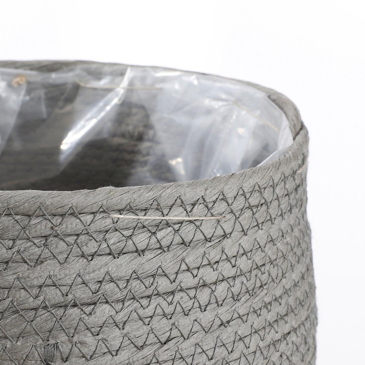 Panier à Plantes Jorck - Lot de 3 - H24 x Ø26 cm - Papier - Gris