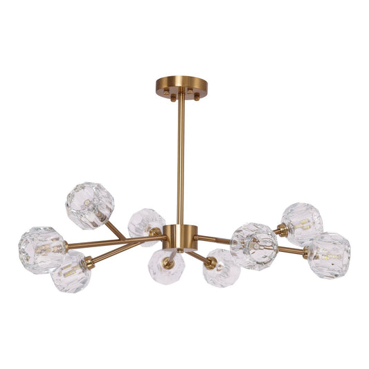 Suspension Rosy Copper Gold | 9 light