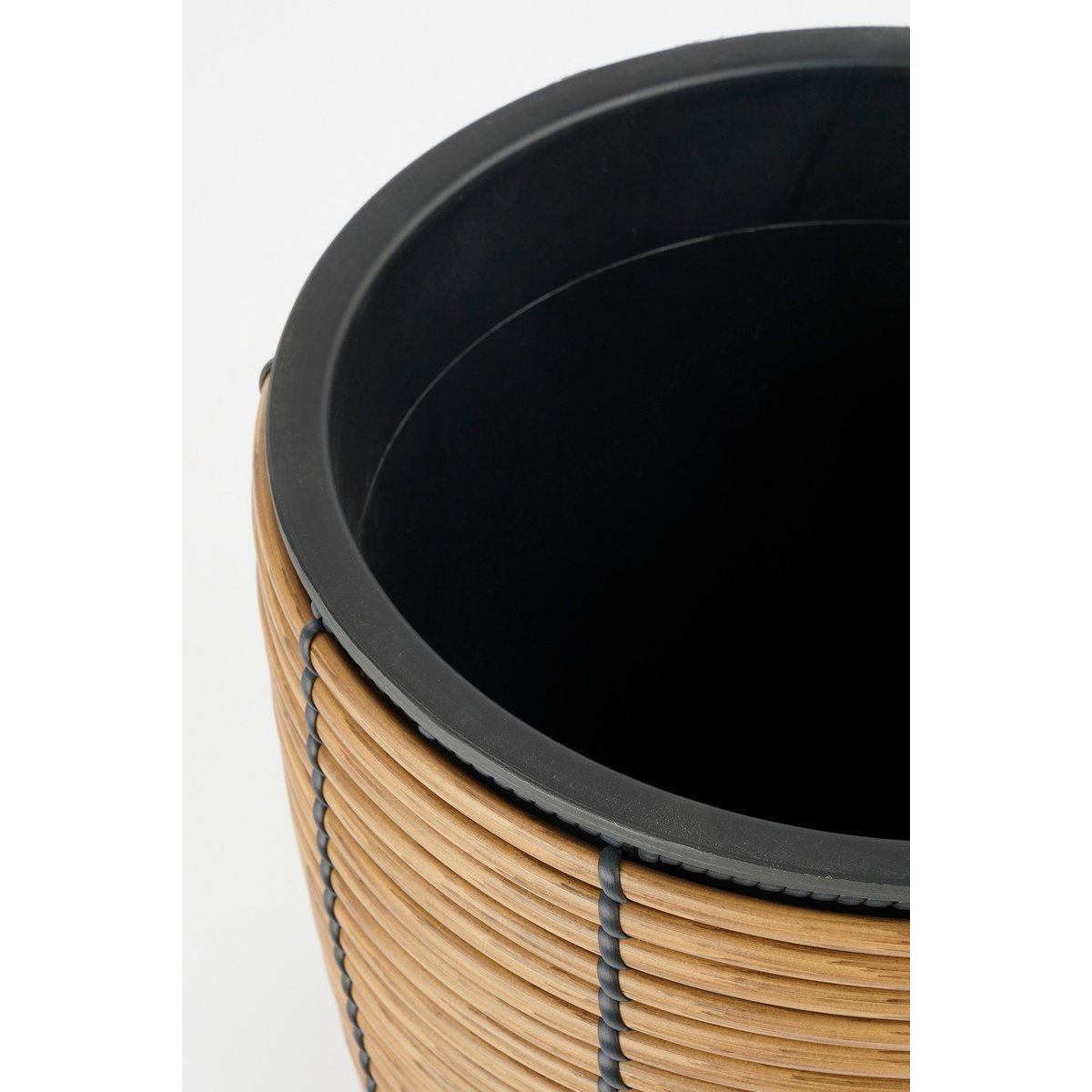 Durban Flowerpot à l'extérieur - Ensemble de 3 - H36 x Ø40 cm - Plastique recyclé - brun