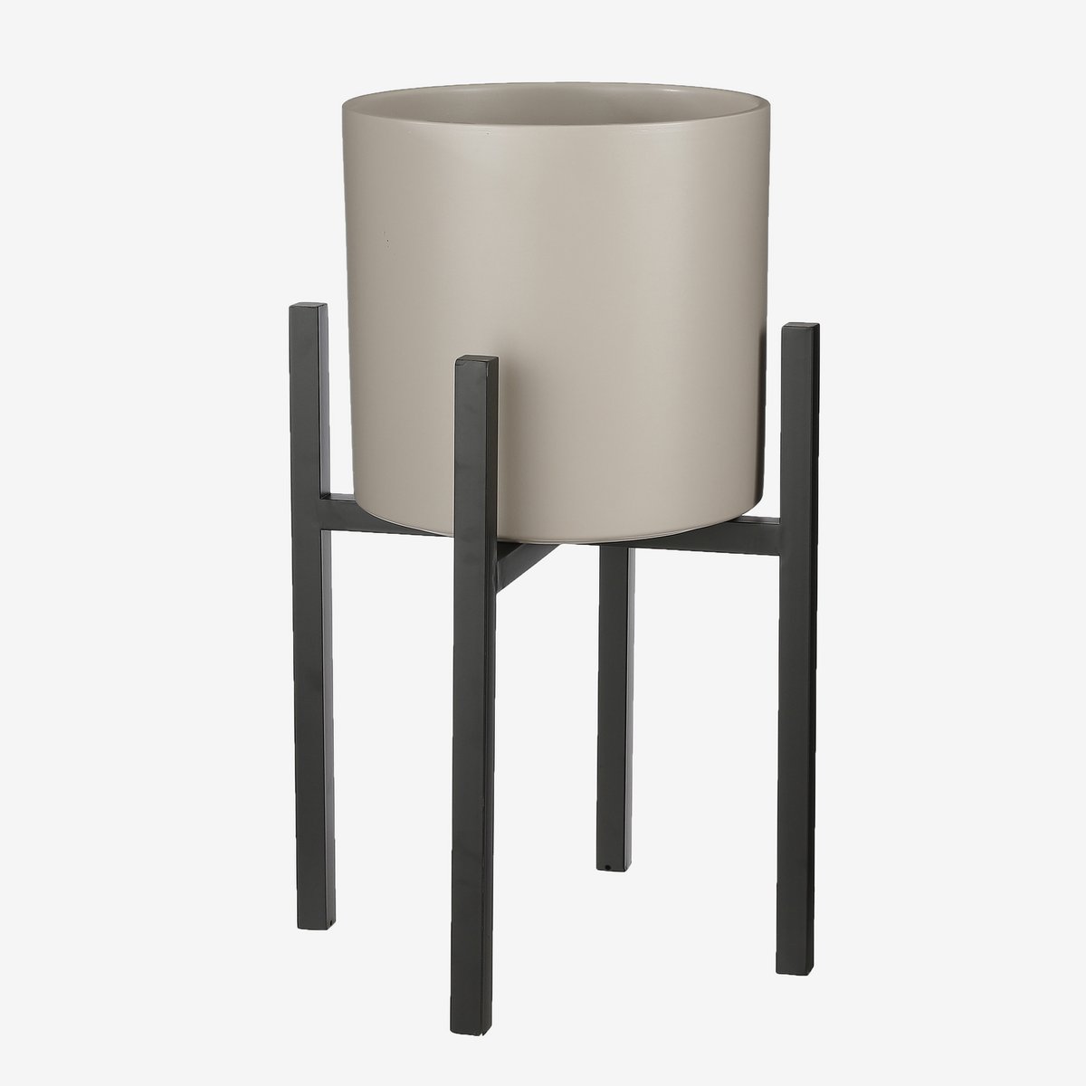 Support pour Plantes Ascot XL - L42 x L42 x H50 cm - Métal - Noir