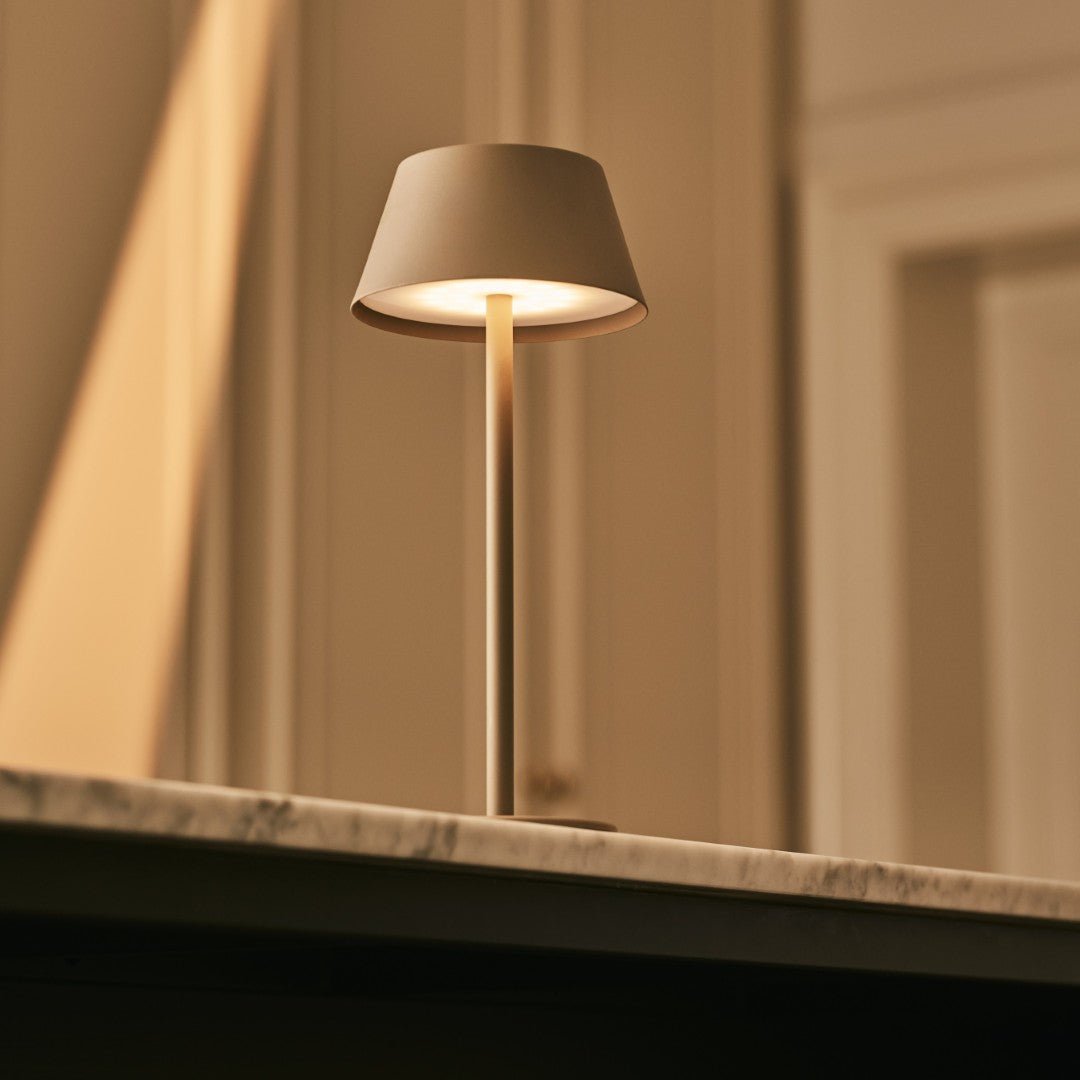 Milou Koala Brown - lampe de table sans câble l moderne, design et 3 modes lumineux