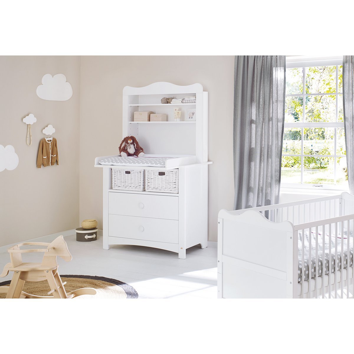 Plan à langer 'Florentina' large, incl. étagère large