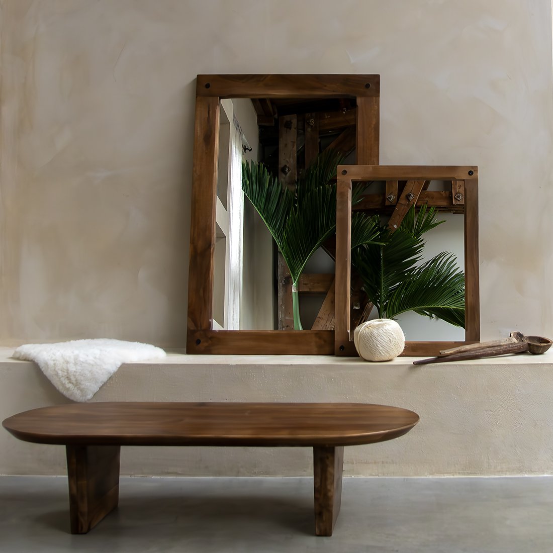 Table basse de bullnose marron