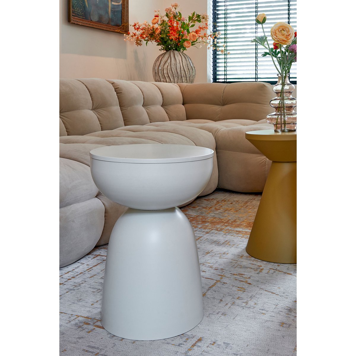 Table d'appoint Elliot - Iron - Off-White