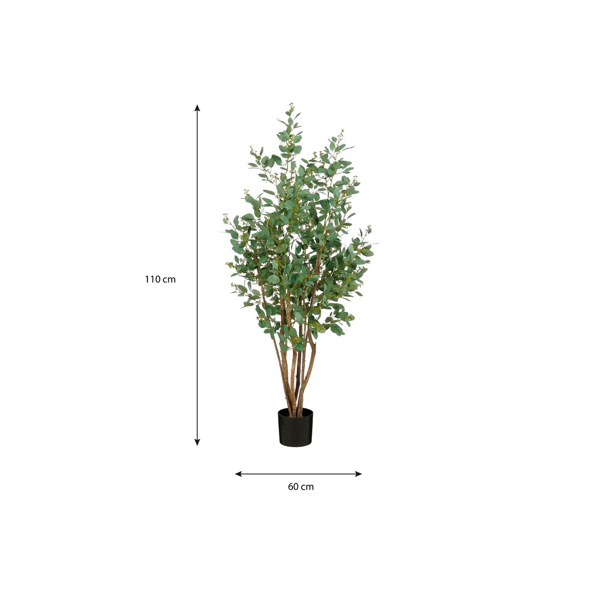 Populier Plant artificiel - H110 X Ø60 cm - vert