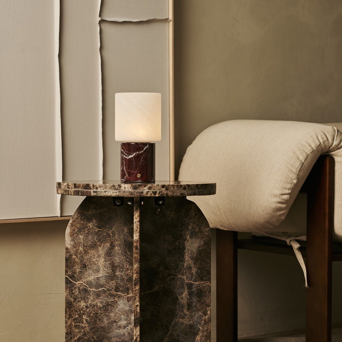 Cuyp Red / Rosso Levanto – Lampe de table en Marbre