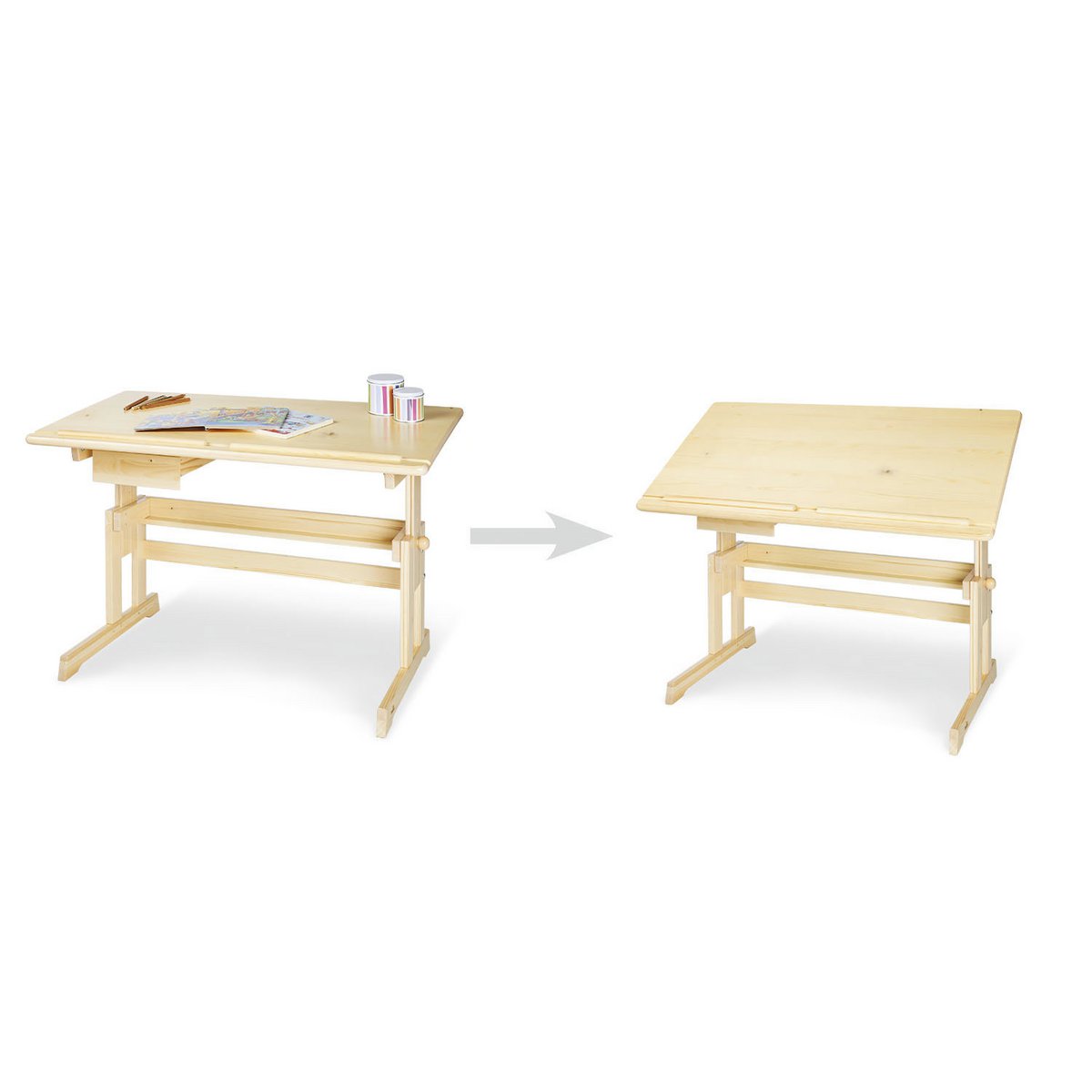 Bureau pour enfants 'Lena', laqué clair