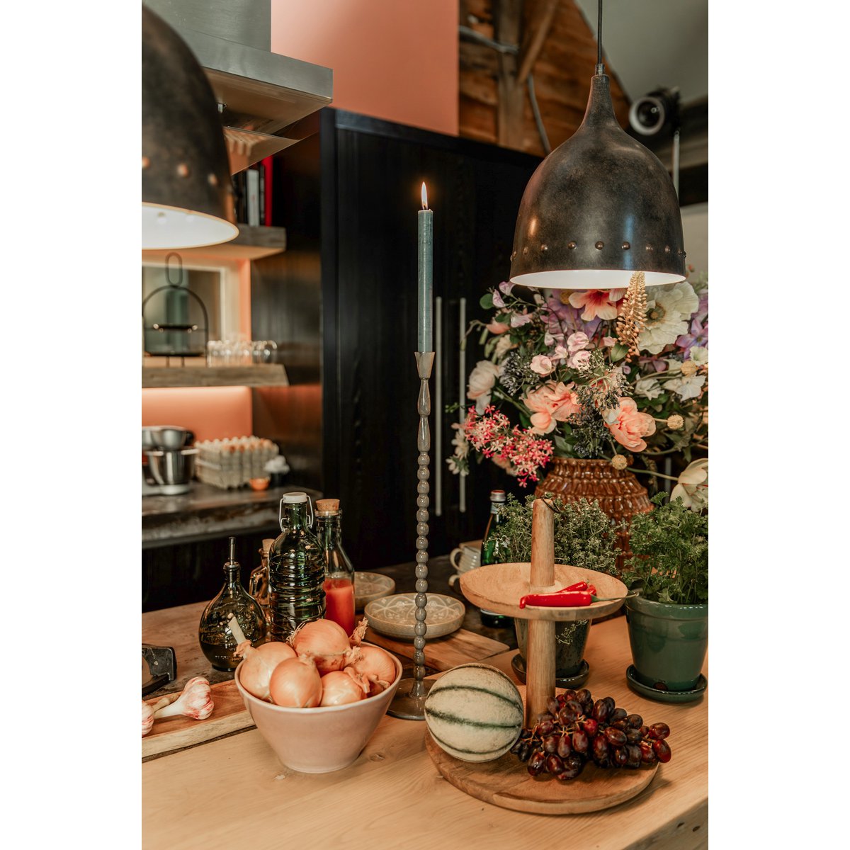 Caden Etagère - H36 X Ø33 cm - Bois de mangue recyclée - FSC 100% - brun clair