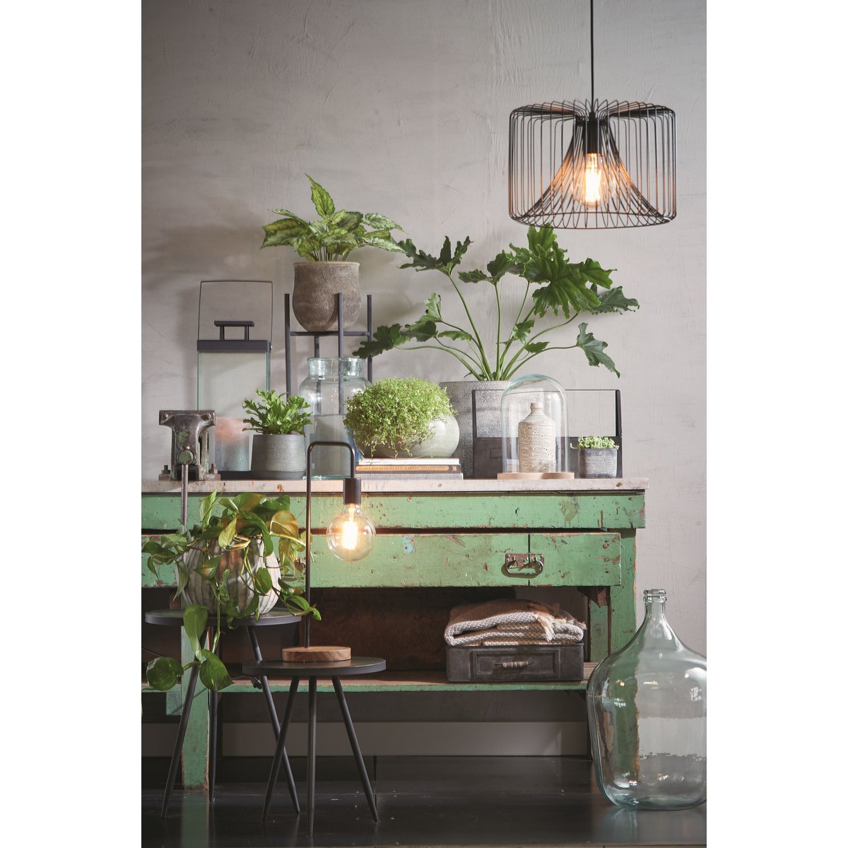 Vase Bouteille Diego - H30 x Ø18 cm - Verre recyclé - Transparent