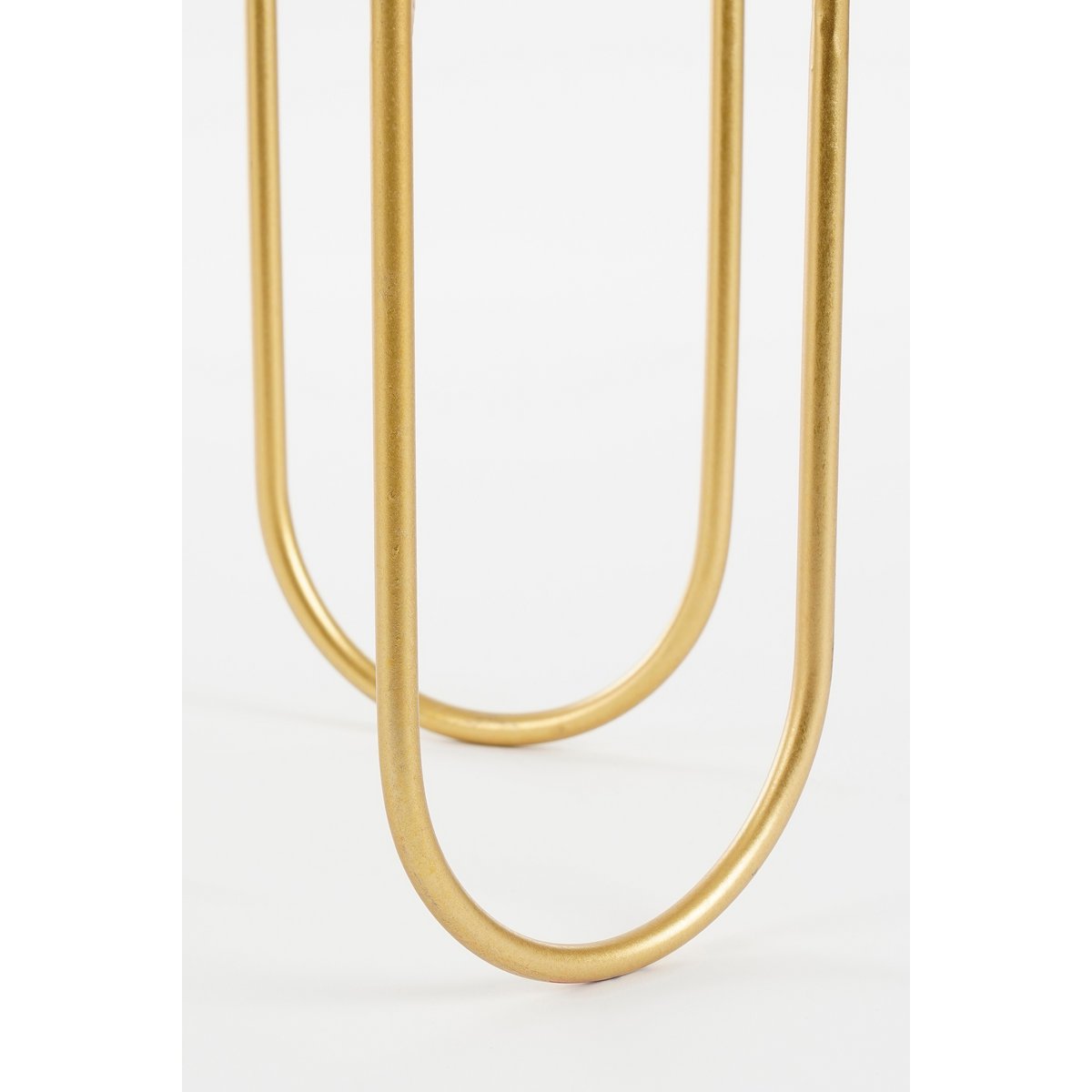 Danube Flowerpot sur standard - ensemble de 2 - métal - H45 x Ø23 cm - jaune clair, or