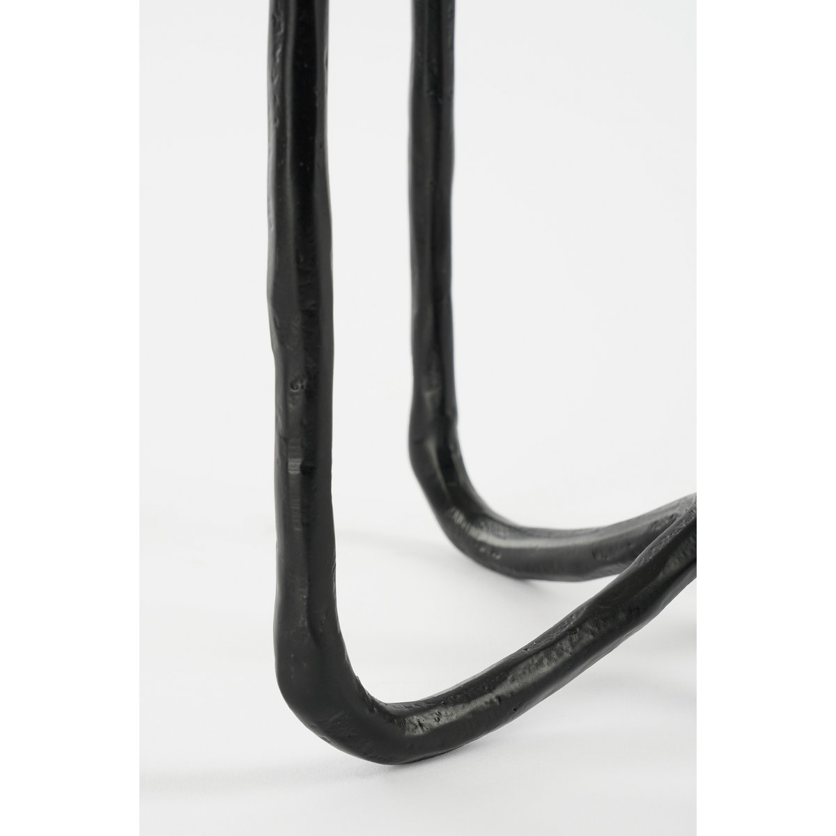 Bougeoir Christy - L23 x L23 x H44 cm - Aluminium - Noir